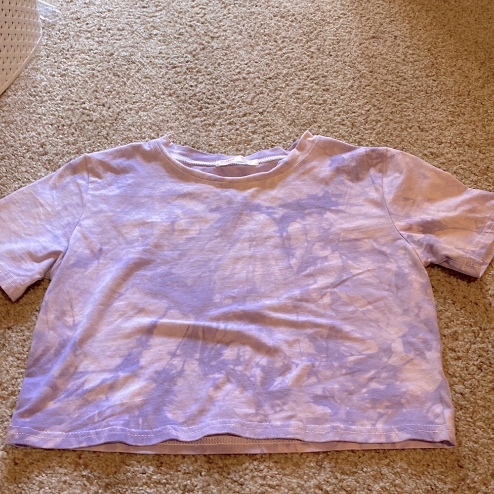 tie die cropped t shirt